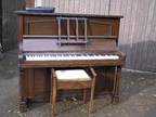 PIANO, STOOL AND books - Collection only. A Taylor &...